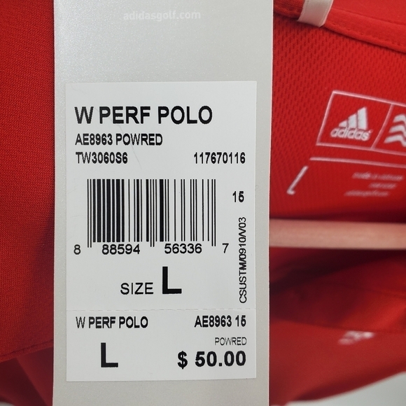 NWT Adidas red polo Large - Picture 5 of 16